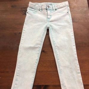 Girls Light Green faded Cherokee Jeans Size 7